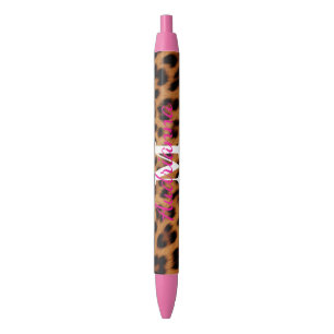 Leopard Animal Print Monogram Pen