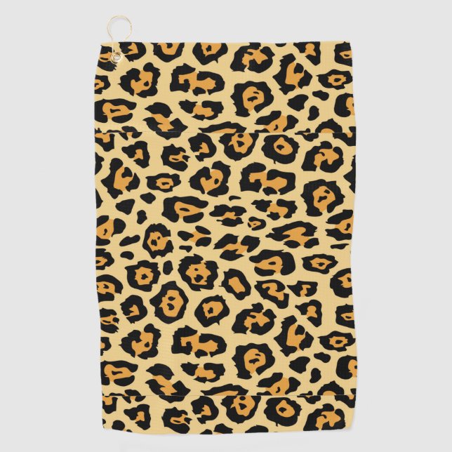 Leopard Animal Print Pattern-25560 Golf Towel (Front)