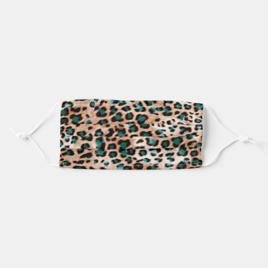 Leopard Animal Print Pattern Adult Cloth Face Mask (Front, Folded)