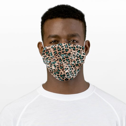 Leopard Animal Print Pattern Adult Cloth Face Mask (Worn)
