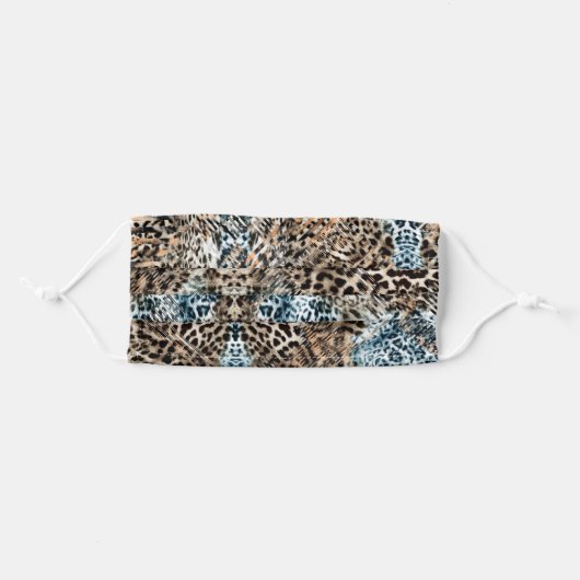 Leopard Animal Print Pattern Adult Cloth Face Mask (Front, Folded)