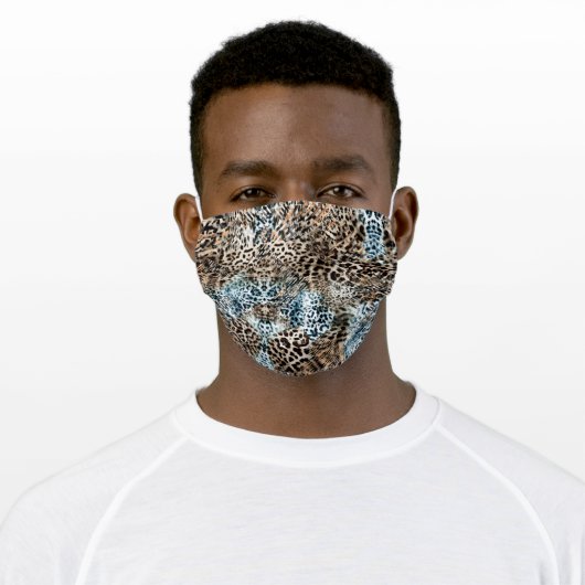 Leopard Animal Print Pattern Adult Cloth Face Mask (Worn)