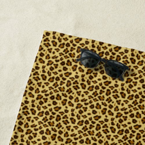 Leopard Animal Print Pattern Beach Towel