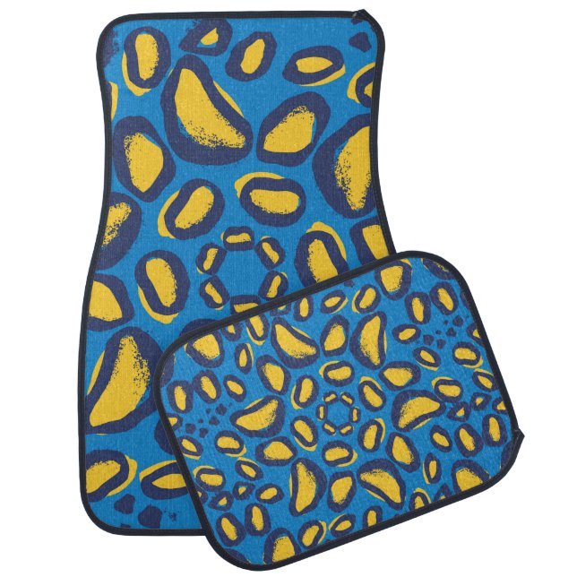 Leopard animal print pattern car floor mat (Set)