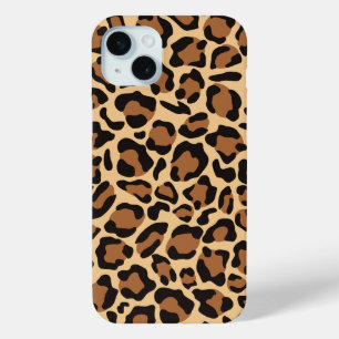 Leopard Animal Print Pattern iPhone 15 Plus Case
