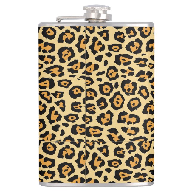 Leopard Animal Print Pattern Flask (Front)