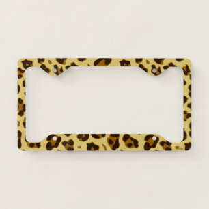 Leopard Animal Print Pattern License Plate Frame