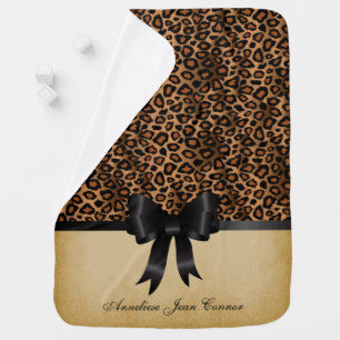 Leopard Animal Print Pattern Swaddle Blanket