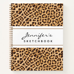 Red Leopard Print Notebook: Animal Print Notebook