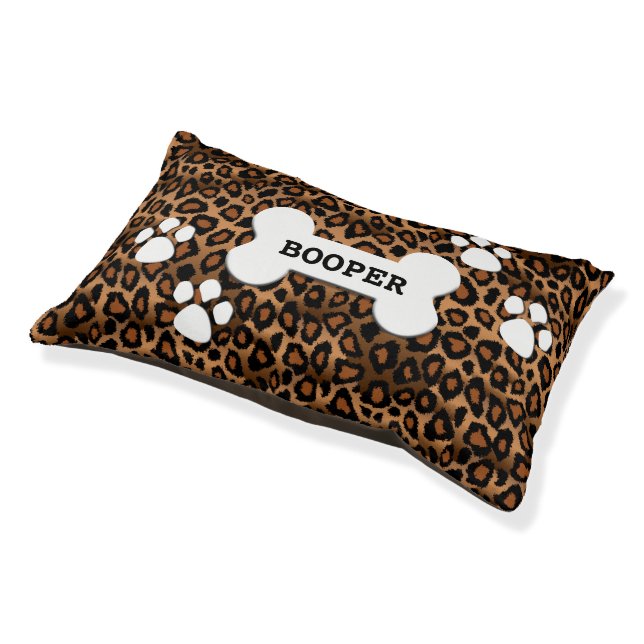 Leopard Animal Print  Pet Bed (Angled)