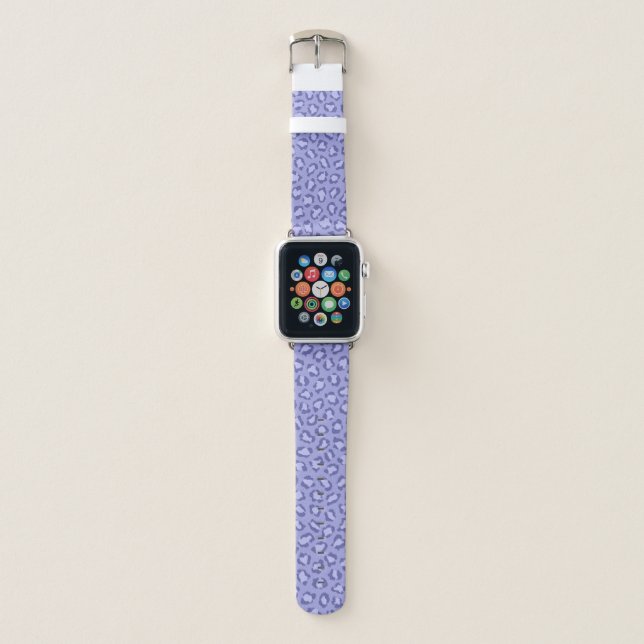 Leopard Animal Print Purple Apple Watch Band (Front)