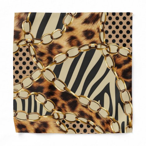 Leopard Animal Print Seamless Pattern Bandana
