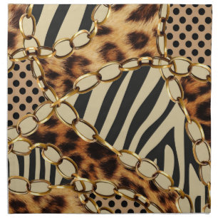Leopard Animal Print Seamless Pattern Cloth Napkin