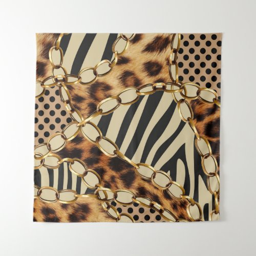 Leopard Animal Print Seamless Pattern Tapestry