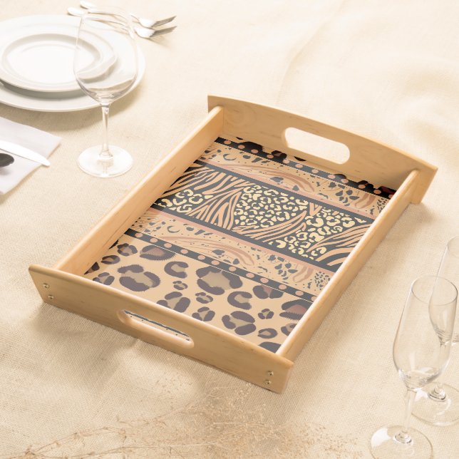Leopard Animal Print Serving Tray (Front)