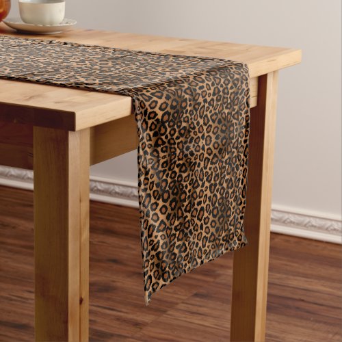 Leopard Animal Print Short Table Runner
