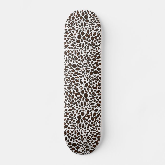 Leopard Animal Print Skateboard Deck (Front)