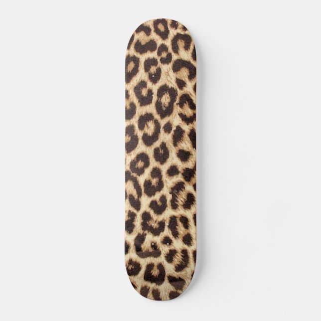Leopard / Animal Print Skateboard Deck (Front)