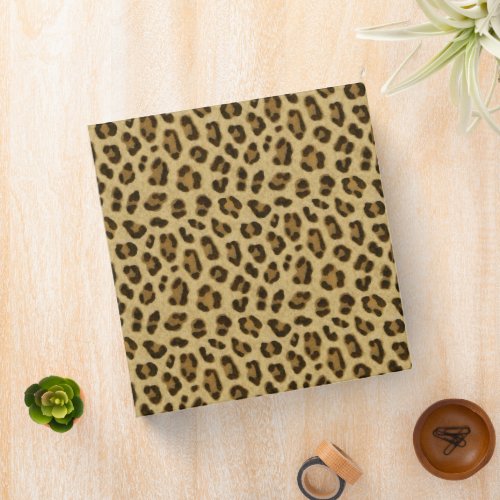 Leopard Animal Print Skin Pattern  3 Ring Binder