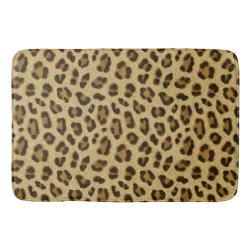 Leopard Animal Print Skin Pattern Bath Mat