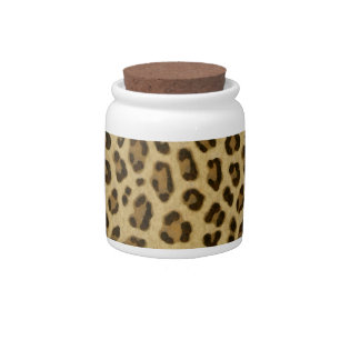 Leopard Animal Print Skin Pattern Candy Jar