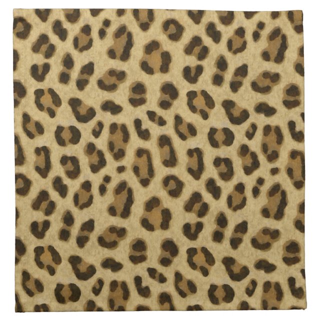 Leopard Animal Print Skin Pattern Cloth Napkin (Front)