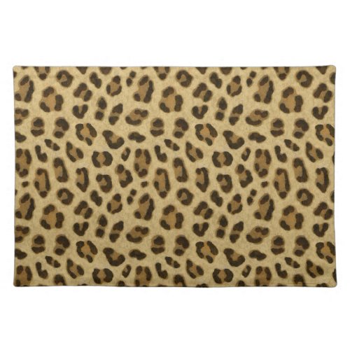 Leopard Animal Print Skin Pattern Cloth Placemat