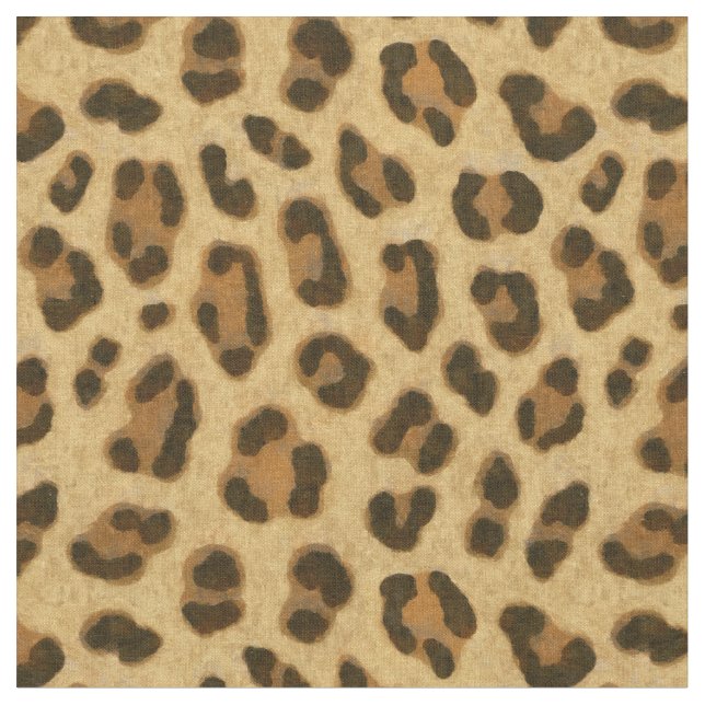 Leopard Animal Print Skin Pattern Fabric (Close Up)