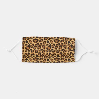 Leopard Animal Print Skin Pattern Face Mask | Zazzle