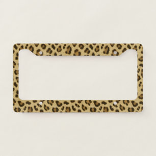 Leopard Animal Print Skin Pattern License Plate Frame