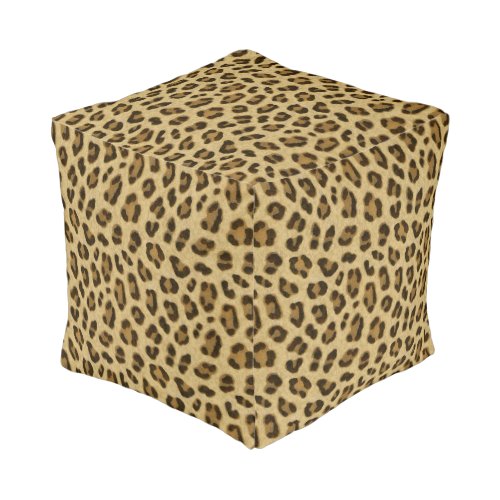 Leopard Animal Print Skin Pattern Pouf