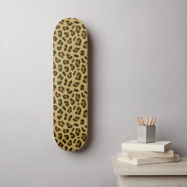 Leopard Animal Print Skin Pattern Skateboard (Wall Art)
