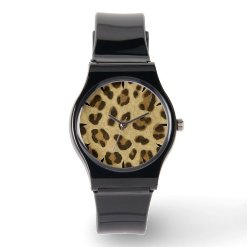 Leopard Animal Print Skin Pattern Watch