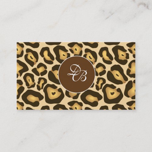 Leopard Animal Print Stylish Business Card