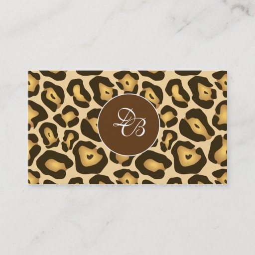 Customizable Leopard Animal Print Stylish Business Card