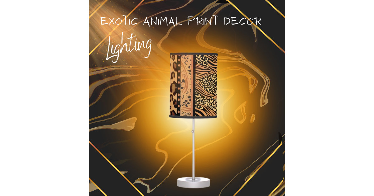 Leopard Animal Print Table Lamp | Zazzle