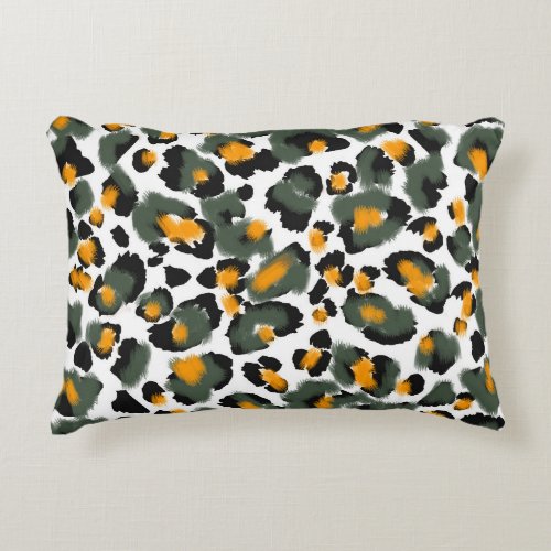 Leopard Animal Print Texture Background Accent Pillow