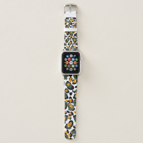 Leopard Animal Print Texture Background Apple Watch Band
