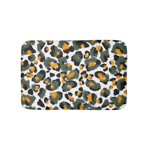 Leopard Animal Print Texture Background Bath Mat