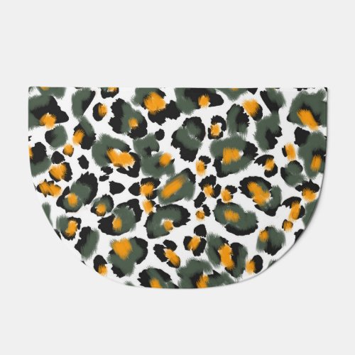 Leopard Animal Print Texture Background Doormat