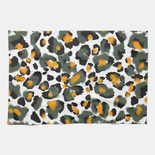 Leopard Animal Print Texture Background Kitchen Towel
