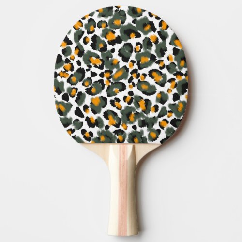 Leopard Animal Print Texture Background Ping Pong Paddle