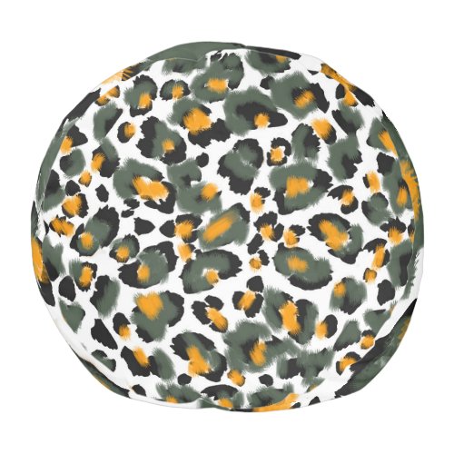 Leopard Animal Print Texture Background Pouf