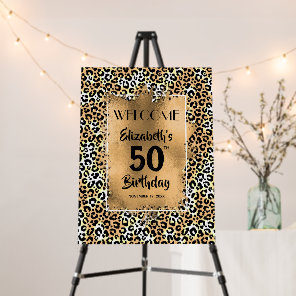 Leopard Animal Print Welcome Foam Board