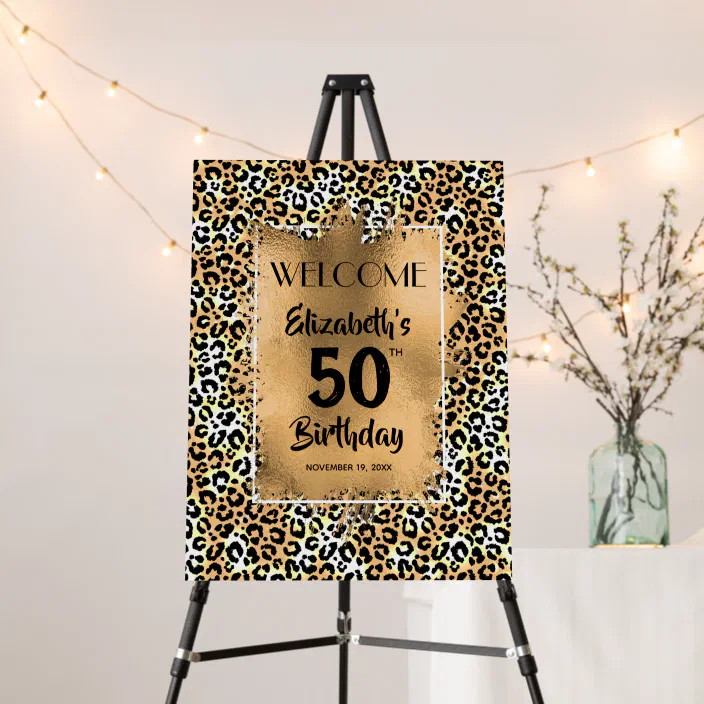 Welcome Cheeta Print Sign