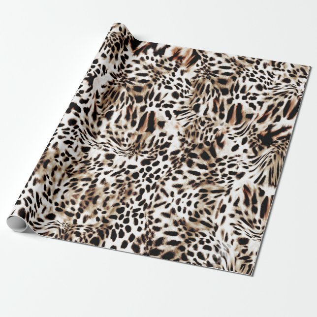Leopard Animal Print Wrapping Paper (Unrolled)