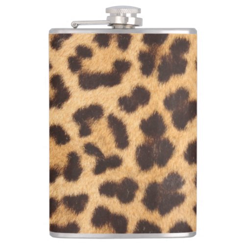 Leopard Animal Skin Print Hip Flask