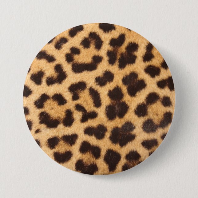 Leopard Animal Skin Print Pinback Button (Front)