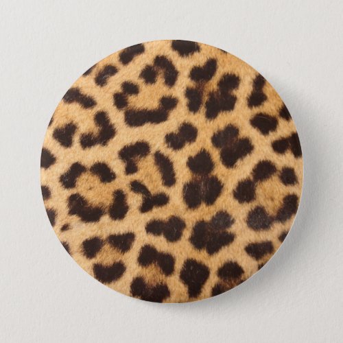 Leopard Animal Skin Print Pinback Button