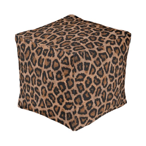 Leopard Animal Skin Print Pouf Zazzle